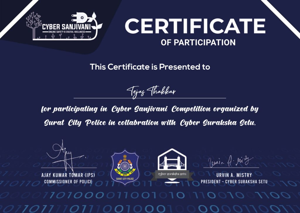 Cyber Sanjivani Quiz Certificate_001