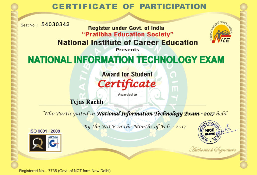 certificate